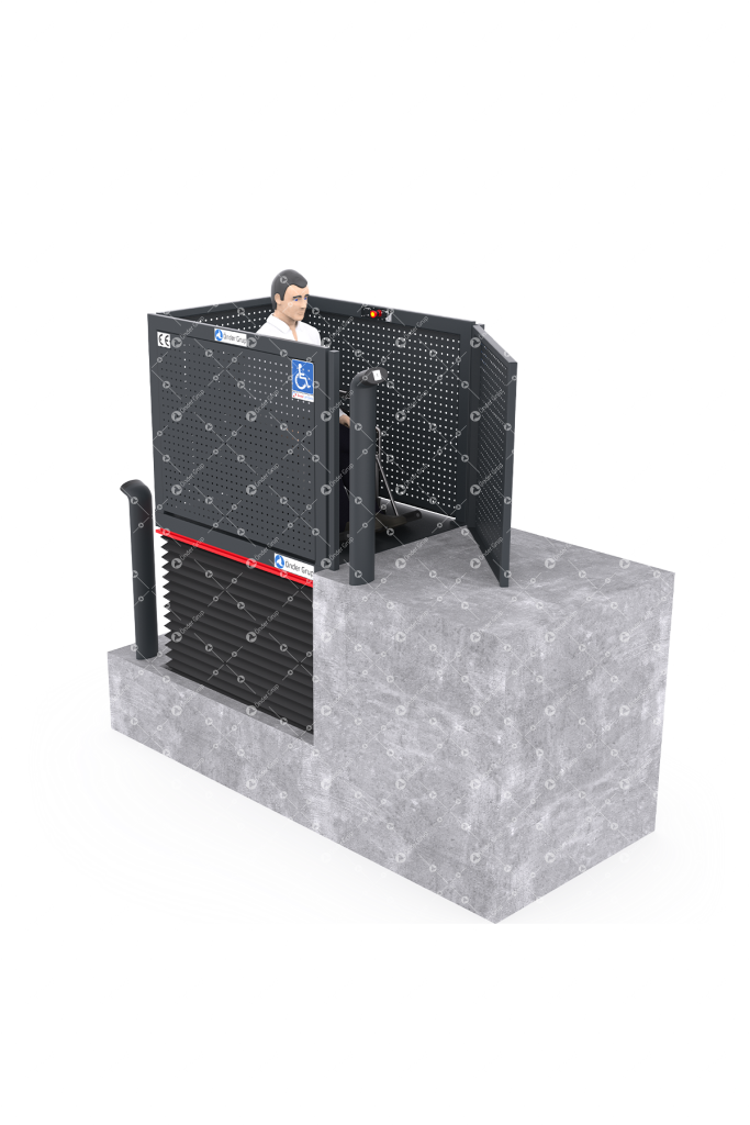 İki Makaslı Engelli Platformu 300 Kapasite 1400 X 1100 Platform 1800 Mm Stroke