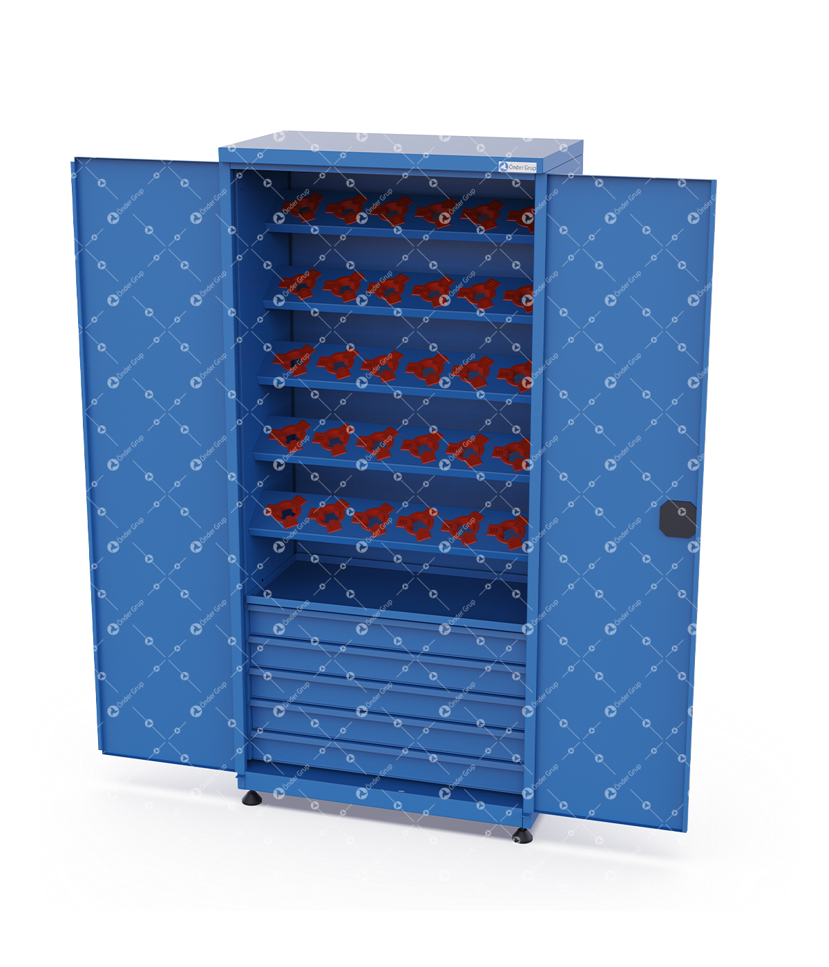 Storage Cupboard Tool Holders – 5 Drawers + 30 Units