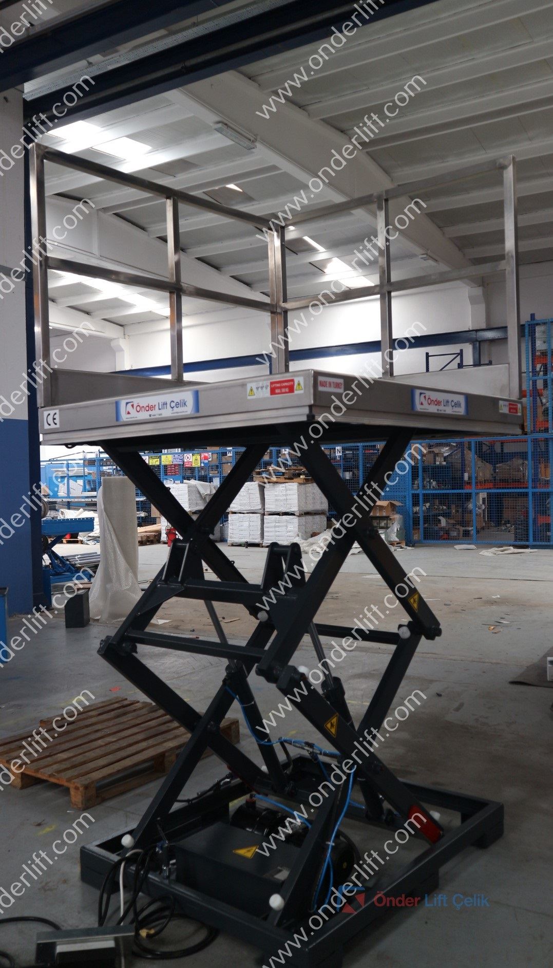 Double Scissor Lift Table – Stainless Steel Upper platform