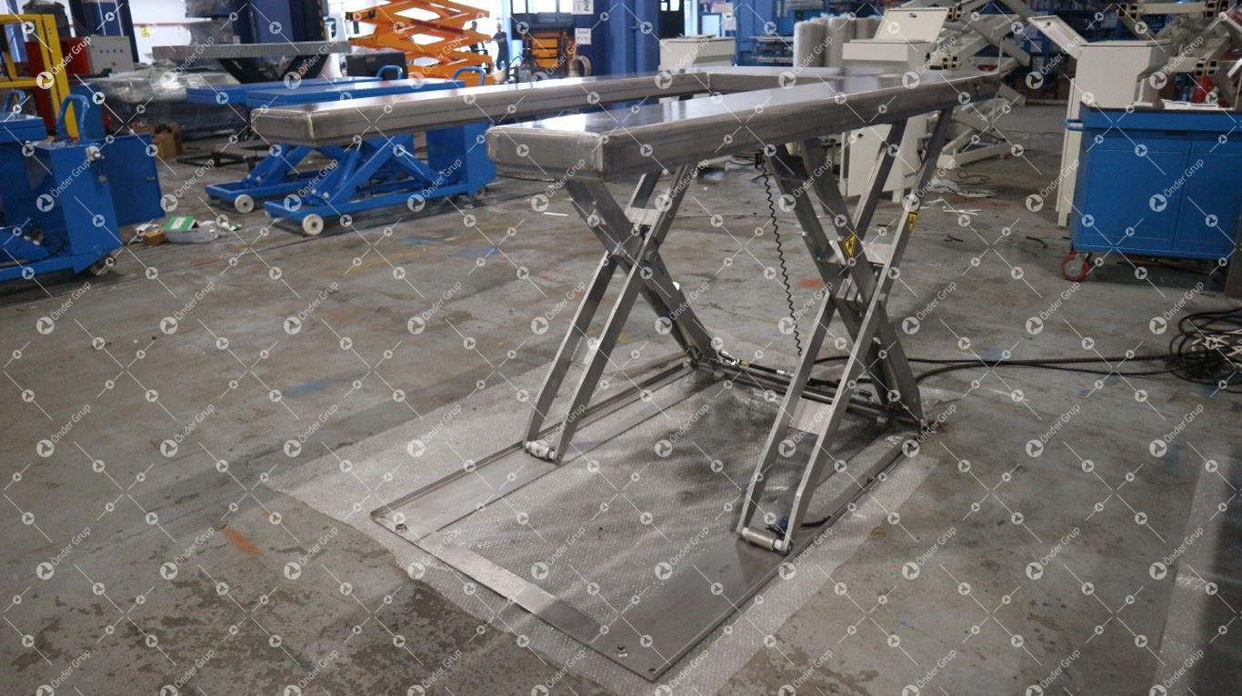 Stainless Steel U Shape Low Profile Lift Table Project