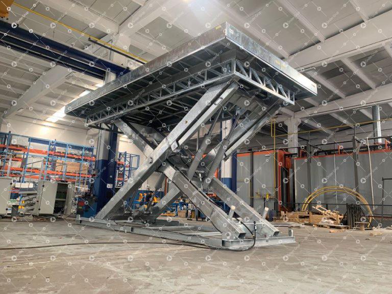 Galvaniz Kaplamalı Tek Makaslı Yük Platformu