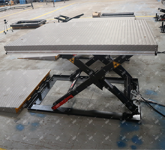 Low Profile Lift Table – Stainless Steel Upper platform and Ramp – 1000 kg