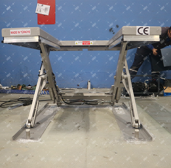 Stainless Steel U Type Low Profile Lift Table – 1500 kg