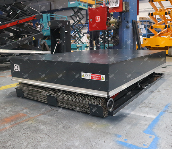 Single Scissor Lift Table – Galvanized Mesh Protection – 3000 kg